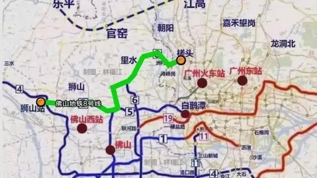 喜讯广州地铁12号13号线将与佛山地铁8号线相连通