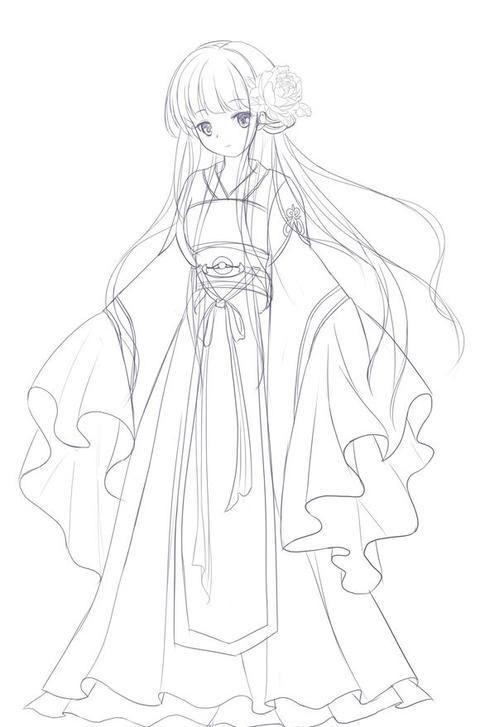 奇迹暖暖简笔画教程带颜色