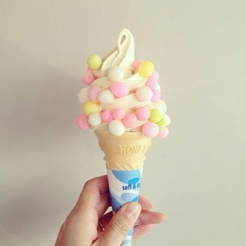 棉花糖双色冰淇淋