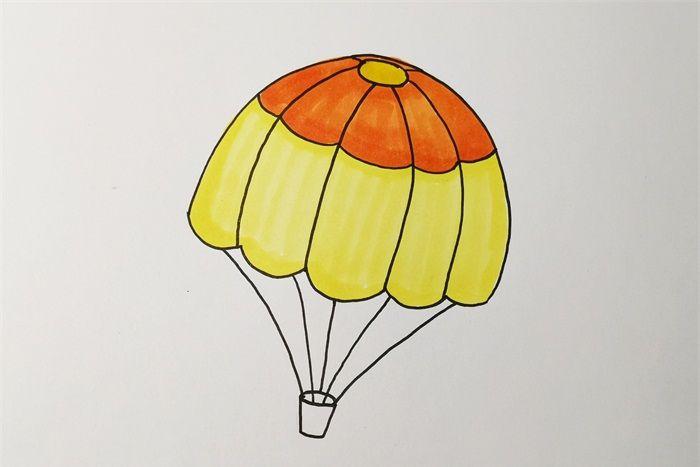 降落伞怎么画