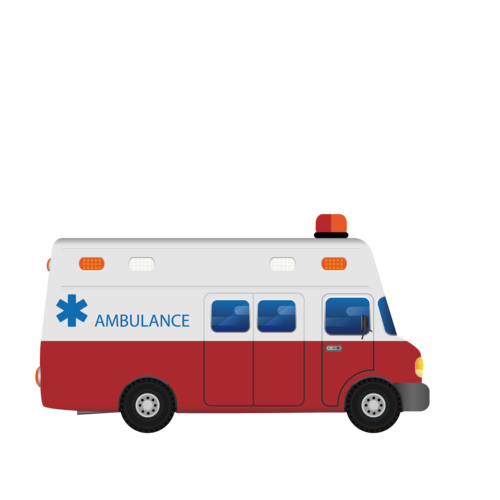卡通救护车图片