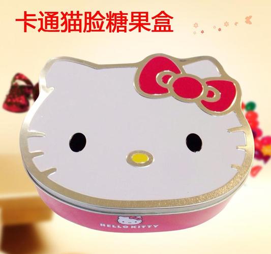 【糖果盒】供应创意礼品铁盒 食品包装盒厂家批发卡通猫脸糖果盒