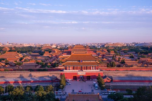 景山鸟瞰故宫全景