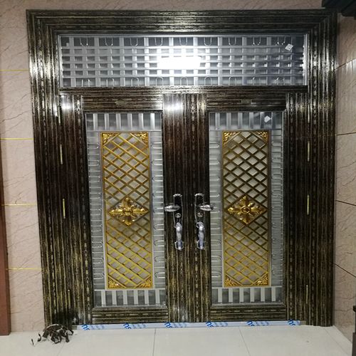 热销不锈钢大门双开门_嘉庭不锈钢门304子母门双开门入户门进户大门