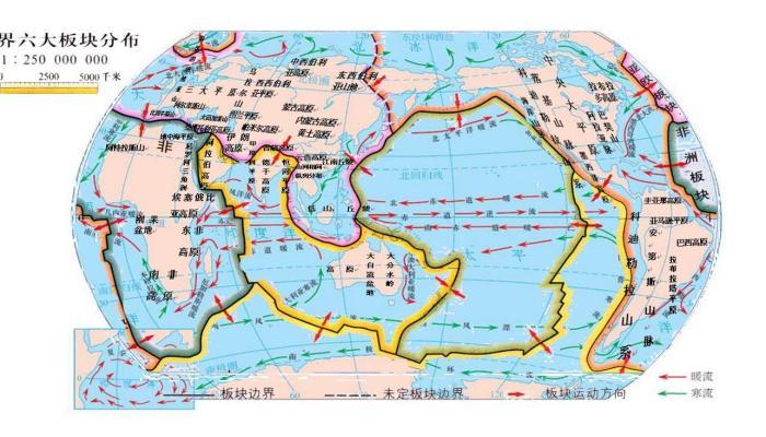 全球六大板块分布 是什么原因造成了大陆漂移?