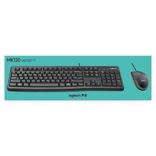 logitech/罗技mk120有线键盘鼠标套装 usb键鼠台式机