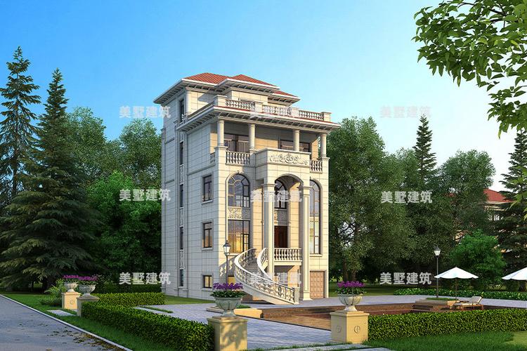 5层别墅设计图纸及效果图大全-五层别墅外观效果图