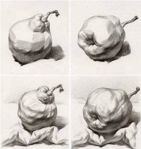 素描梨子图片画法步骤
