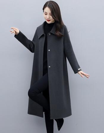 高档品牌轻奢女装2021年新款双面羊绒大衣秋冬装羊毛呢外套女装中长款
