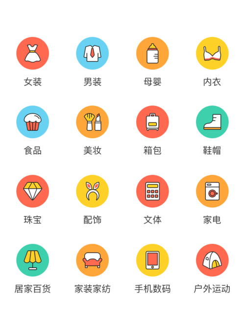 商品分类icon|ui|图标|萧萧_sophia - 原创作品