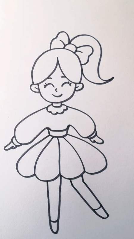 画小女孩简笔画全身小女孩全身简笔画图片大全可爱
