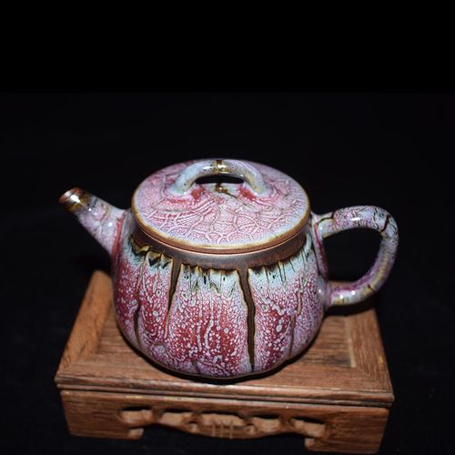 钧瓷茶壶 禹州 神垕 功夫茶具 茶壶 侧把壶 温少青纯手工 唐羽壶