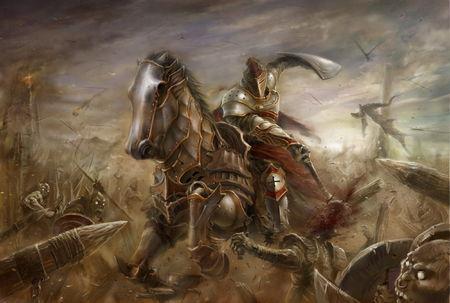 内容大概是古代战争将军骑马剑指敌军示意全军冲锋霸气的样子.动漫和