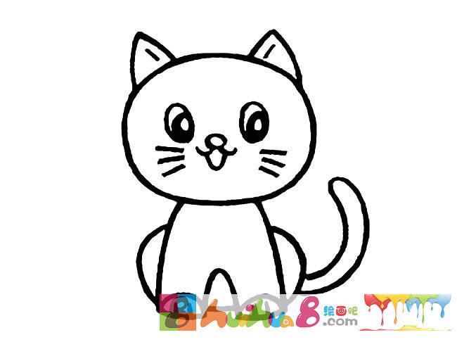 卡通可爱小猫简笔画图片