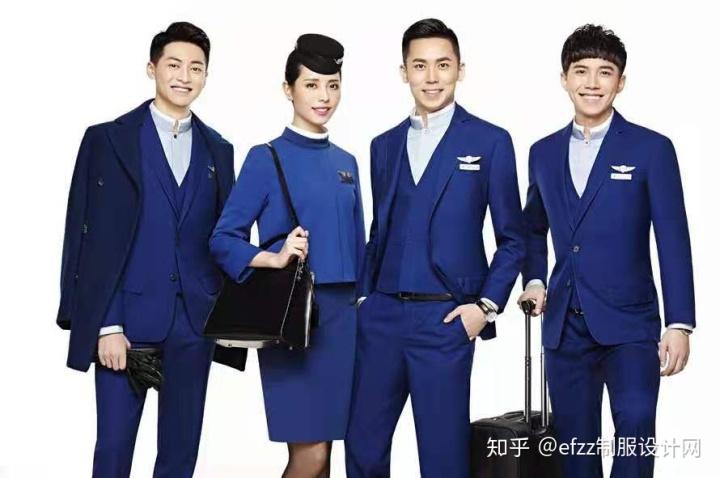 厦门航空深蓝色男空乘员制服组图