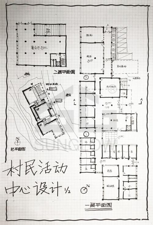 大快题模考评图03 | 西建大19村民活动中心_空间