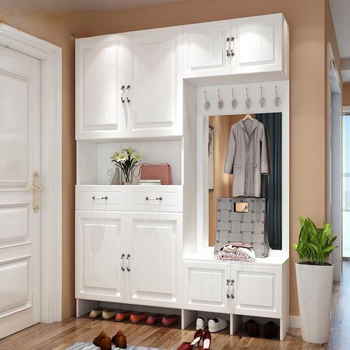 门厅柜鞋柜简约现代客厅进门玄关柜衣帽柜子储物柜换鞋凳组合定制