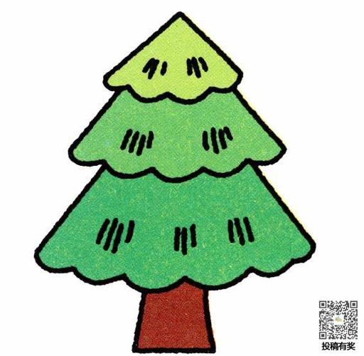 儿童画画学习儿童画松树的绘画教程
