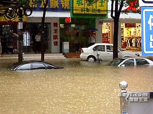 武大淹水照,完全是天然游泳池. - 得意生活-武汉生活