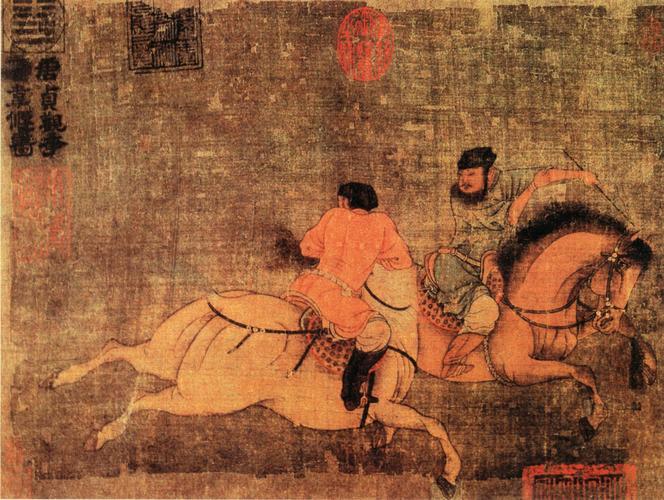 074-1c0051 - 双骑图;韦偃;horse