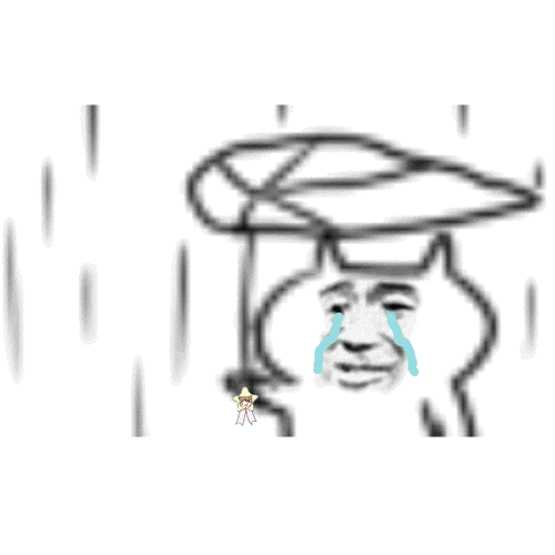 大雨中撑伞撑伞大雨表情
