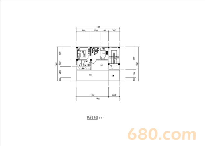 广东东莞农村自建房三层半房屋平面设计图