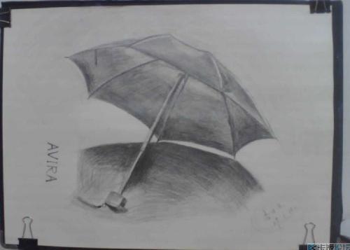 求雨伞 素描图片 撑开的!急!