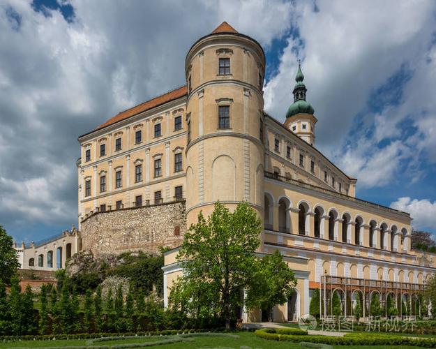 城堡在 mikulov, 摩拉维亚, 捷克共和国