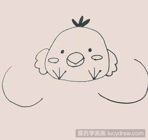 小鸡简笔画过程