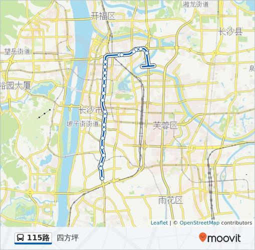 115路路线:日程,站点和地图-四方坪