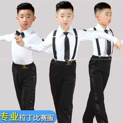 儿童舞蹈服装少儿男童拉丁舞比赛男孩男生练功表演演出规定服夏季