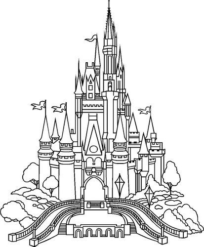 sleeping beauty castle-pencil艺术绘画中绘制一座城堡1000张castel