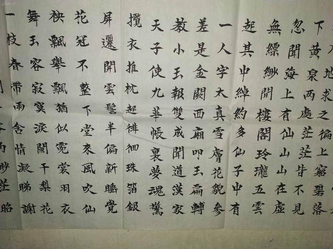 著名冰雪画家范东风早期小楷书法作品(阿房宫赋),西安国画院院长