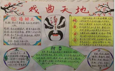 走进戏曲黄梅戏手抄报 关于戏曲的手抄报