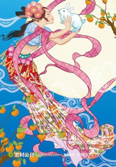 中秋节节日嫦娥奔月素材图