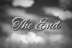 创意剧终艺术字背景矢量素材