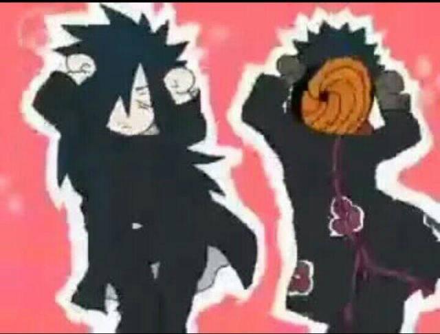 火影忍者动态图 带土和那个谁的.就是这个图.谁有动态