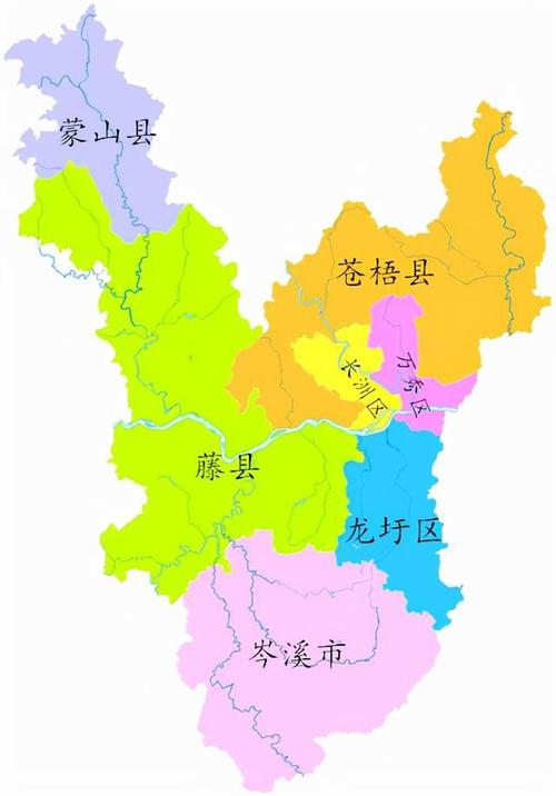 梧州市地图 梧州市主要景点有: 1,万秀区: 骑楼城龙母庙景区,中山