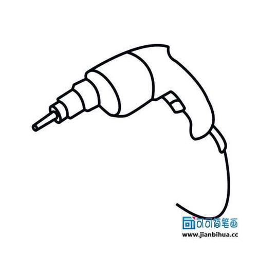 简笔画工具手动电钻,工具简笔画图片大全,关于手动电钻的简易画法