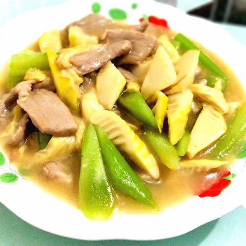 太空笋炒肉片