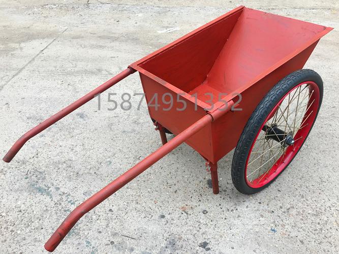 26型手推车两轮农用灰斗车人力建筑工地实心加气轮轮胎耐磨