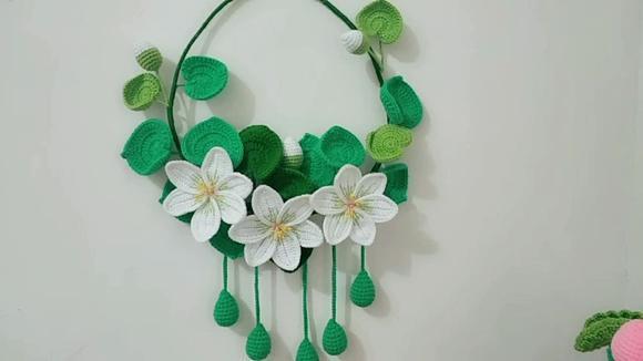 毛线编织花环  纯手工制作  教程二