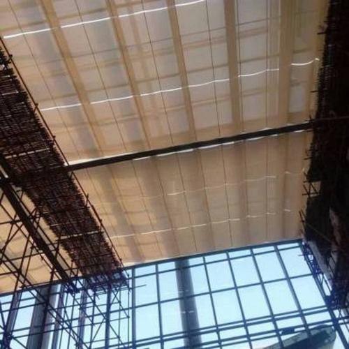 定做大型商场体育馆展厅玻璃顶电动天棚帘-采光顶电动遮阳天幕帘厂家