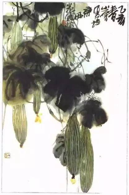 一教就会:国画丝瓜的写意画法