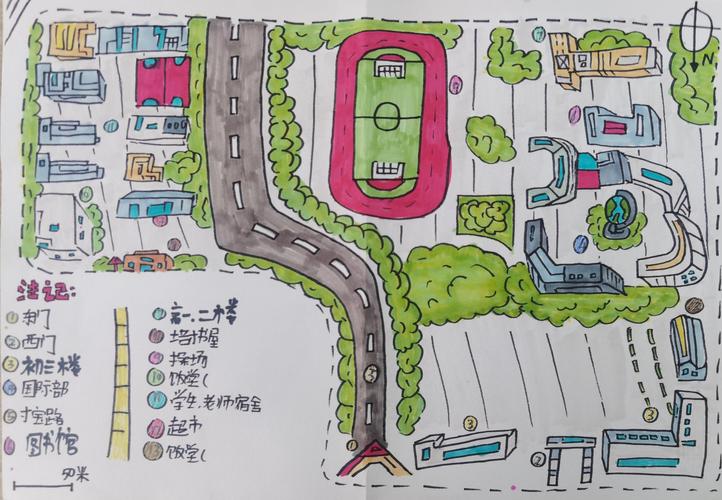 发现身边美,妙手绘校园-第三届"爱我培才"手绘校园平面图大赛