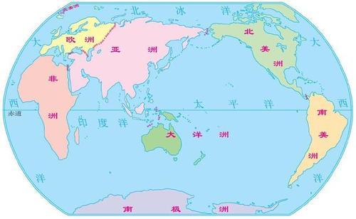七大洲四大洋分布图简笔画含经纬度