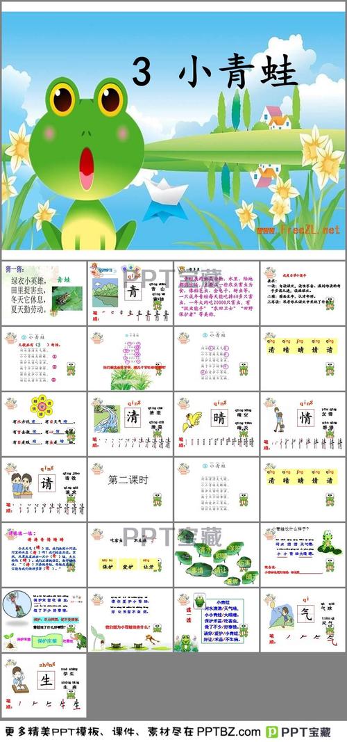 小青蛙公开课件ppt下载_幻灯片模板免费下载