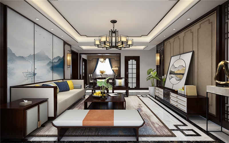 迷人的新中式装修效果图全屋真是美爆了135㎡三居室惊艳