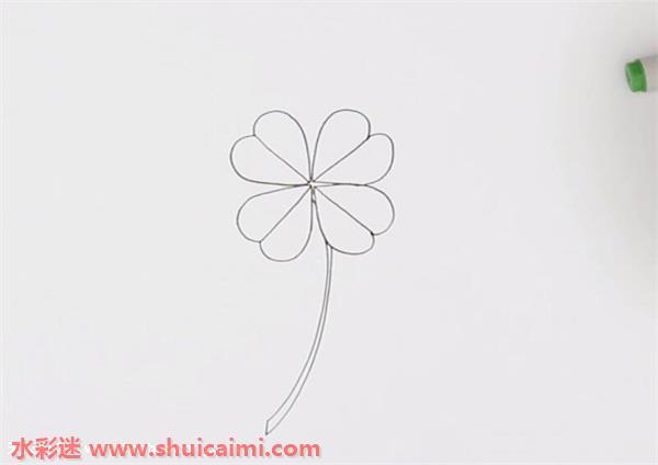 四叶草怎么画四叶草简笔画简单好看带颜色