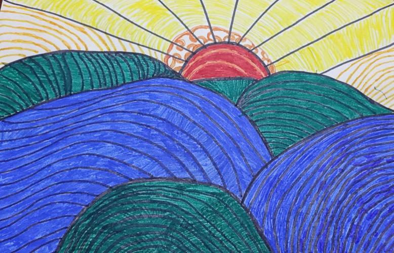 其它 停课不停学第四周——《曲曲直直》的画面 写美篇 美术《曲曲直